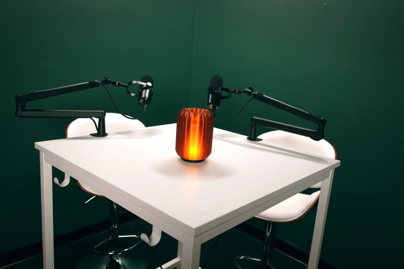 Podcast studio at Badger and Jam
